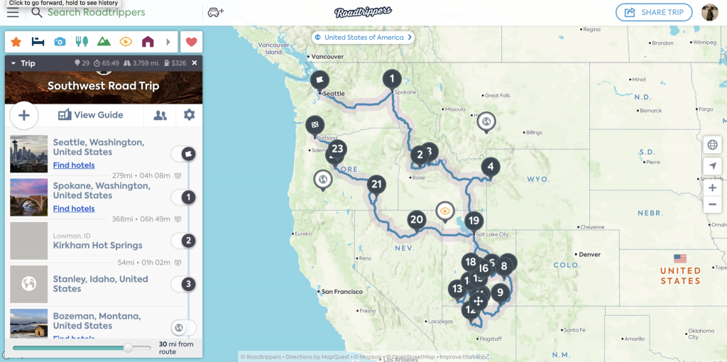 10 Insanely Useful Road Trip Planner Tools + Apps For Your Best Trip - Printable Map Route Planner