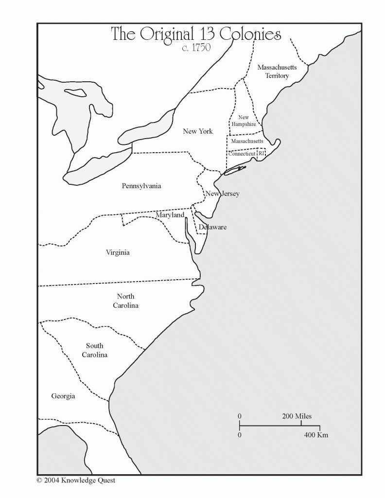 13 Colonies Blank Map | Ageorgio - Map Of The Thirteen Colonies Printable