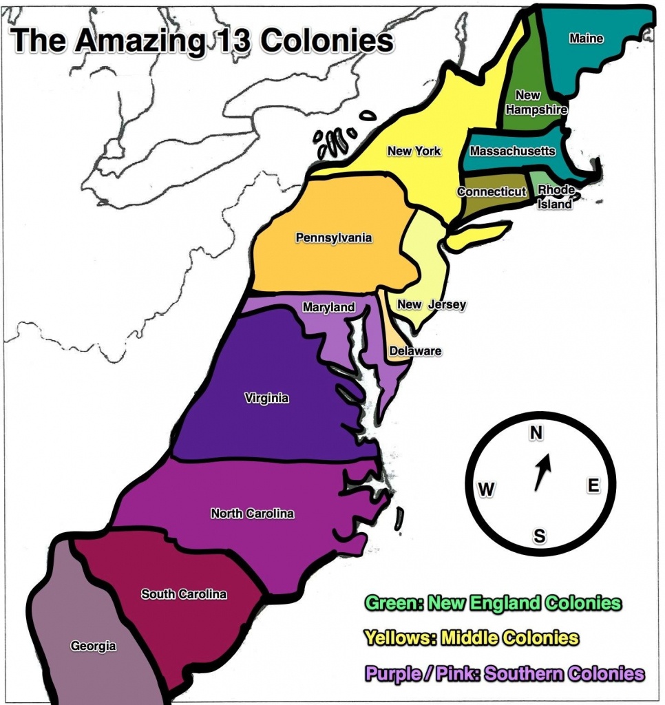 13 Colonies Map - Free Large Images | Home School | 13 Colonies - New England Colonies Map Printable