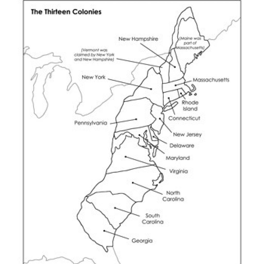 13 Colonies Map Printable Tim S Printables - Outline Map 13 Colonies Printable