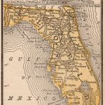 1888 Antique Florida Map Vintage Miniature Map Of Florida Gallery   Antique Florida Map