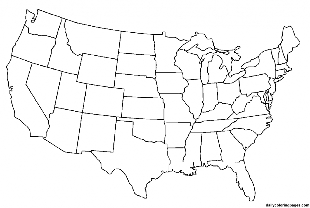 2 Page United States Map - Us Map Unlabeled Printable