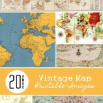 20 Free Vintage Map Printable Images | Remodelaholic #art   Free Printable Custom Maps