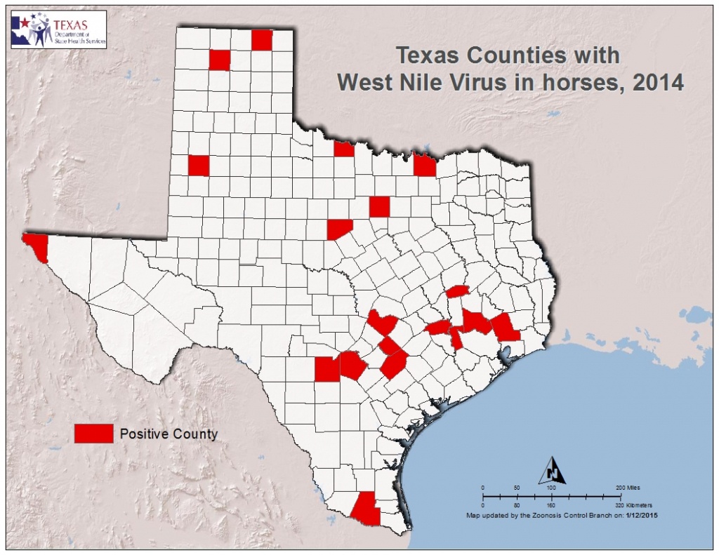 2014 Texas West Nile Virus Maps - Texas Zika Map