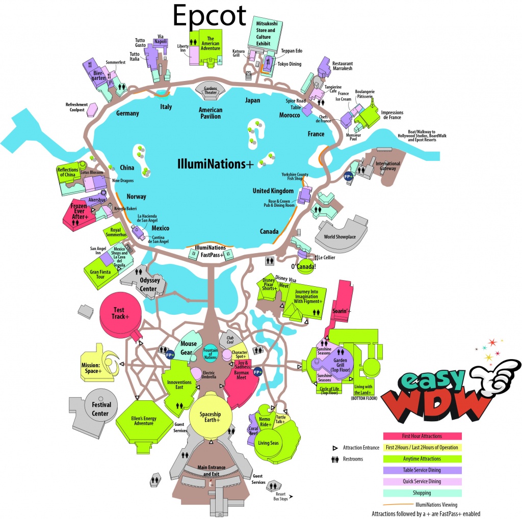 2017 Epcot Maps Printable | Easy Guide – Easywdw | I Wanna Go! In - Printable Epcot Map 2017