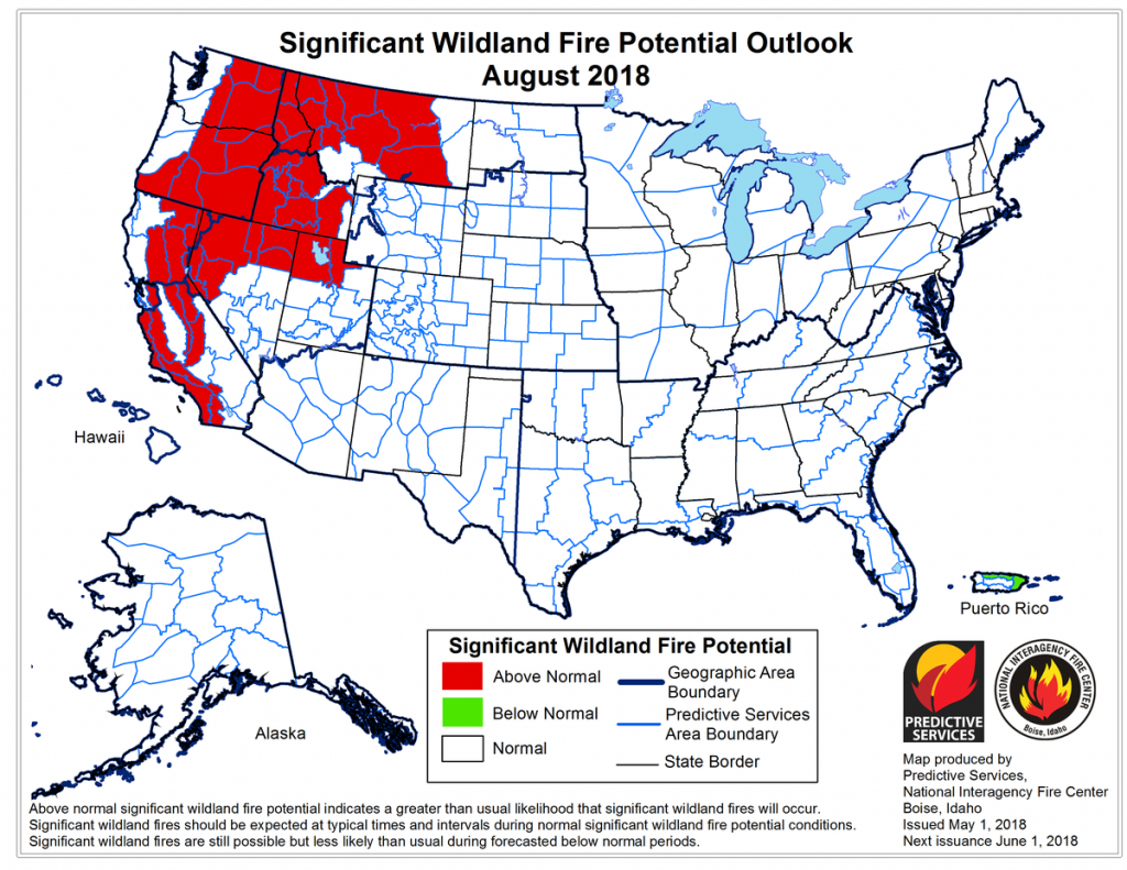 2018 Wildfire Season - Wikipedia - Texas Active Fire Map | Printable Maps