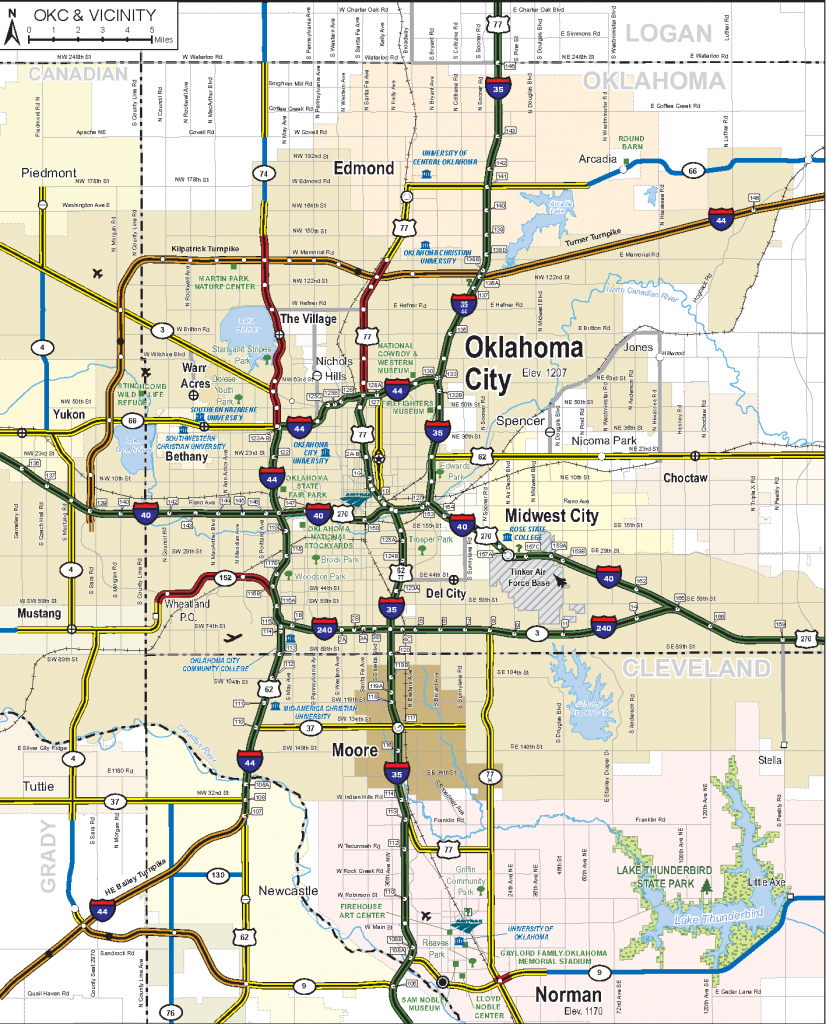 2019-2020 State Map - Road Map Of Texas And Oklahoma