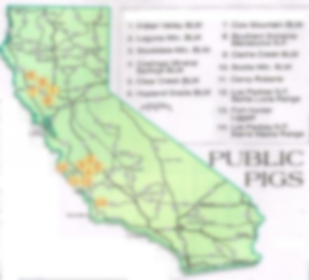 2019 California Public Land Pig Hunting, Reports Plus Maps Blm And - California Night Hunting Map