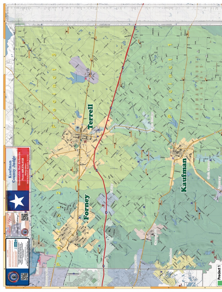 2019 Edition Map Of Kaufman County, Tx Pages 1 - 4 - Text Version - Kaufman Texas Map