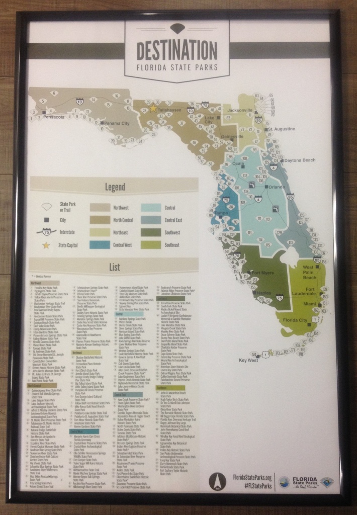 24&amp;quot; X 36&amp;quot; Poster Map Of Florida State Parks. | Stuff We&amp;#039;re Gonna Do - Florida State Parks Map