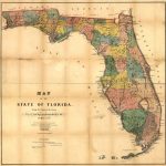 24X36 Vintage Reproduction Railroad Rail Train Historic Map Florida   Antique Florida Map