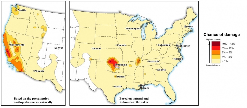 3/28/2016 — New Usgs Earthquake Hazard Map Includes Fracking - Fracking In Texas Map