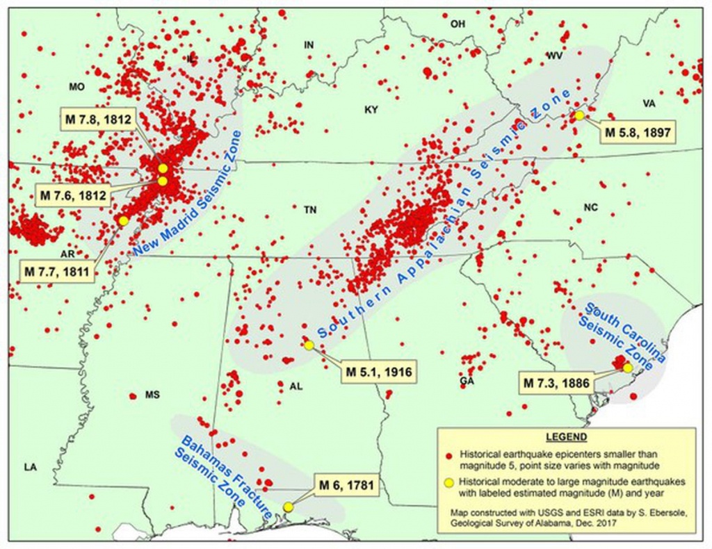 3 Earthquakes In A Week Still &amp;#039;normal Seismic Activity&amp;#039; - Al - Florida Earthquake Map