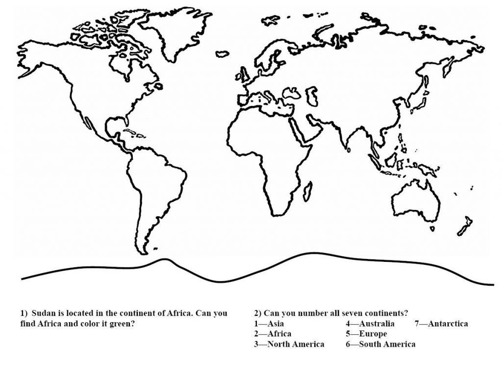 38 Free Printable Blank Continent Maps | Kittybabylove - Seven Continents Map Printable