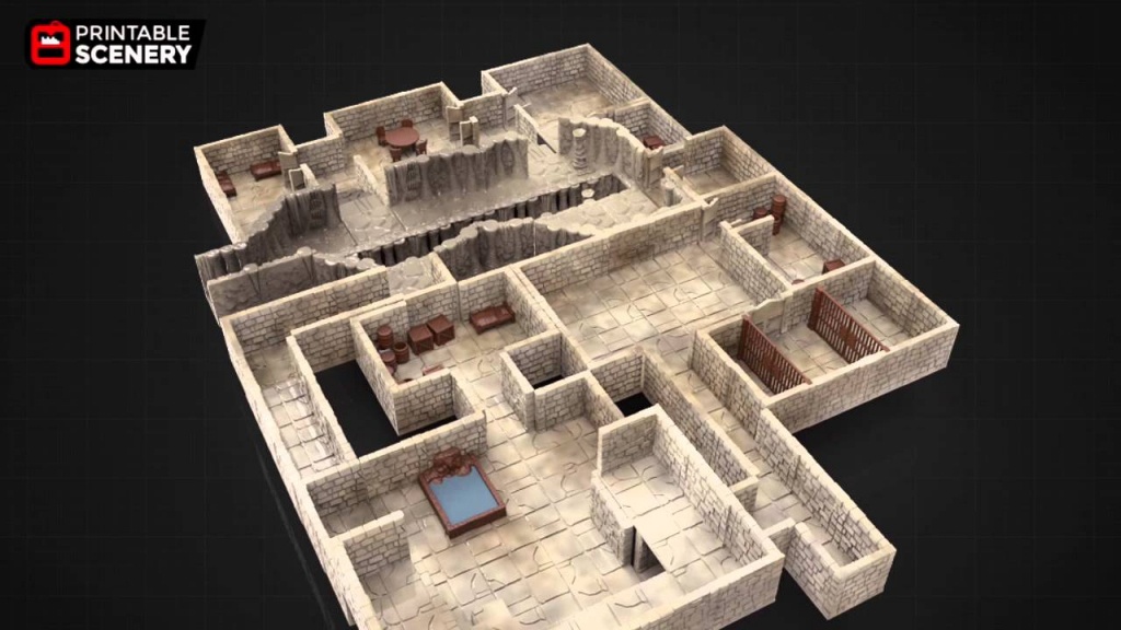 3D Printable Dungeon Tiles - Youtube - Printable D&amp;amp;d Map Tiles