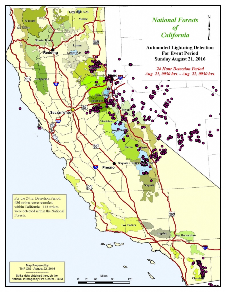 Lightning Map California | Printable Maps