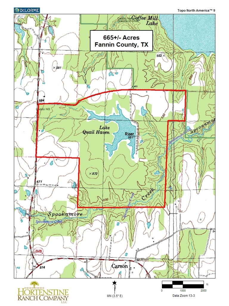 665 Acres In Fannin County, Texas - Texas Locator Map Of Public Hunting Areas