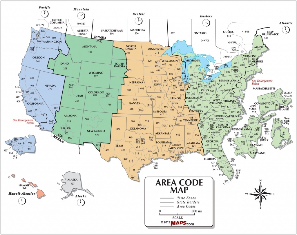678 Us Area Code Time Zone Area Code Map Interactive And Printable - Printable Area Code Map