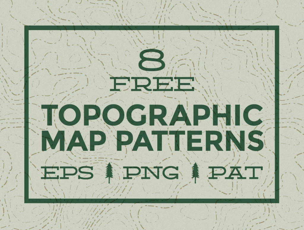 8 Free Seamless Vector Topographic Map Patterns - Free Printable Topographic Maps