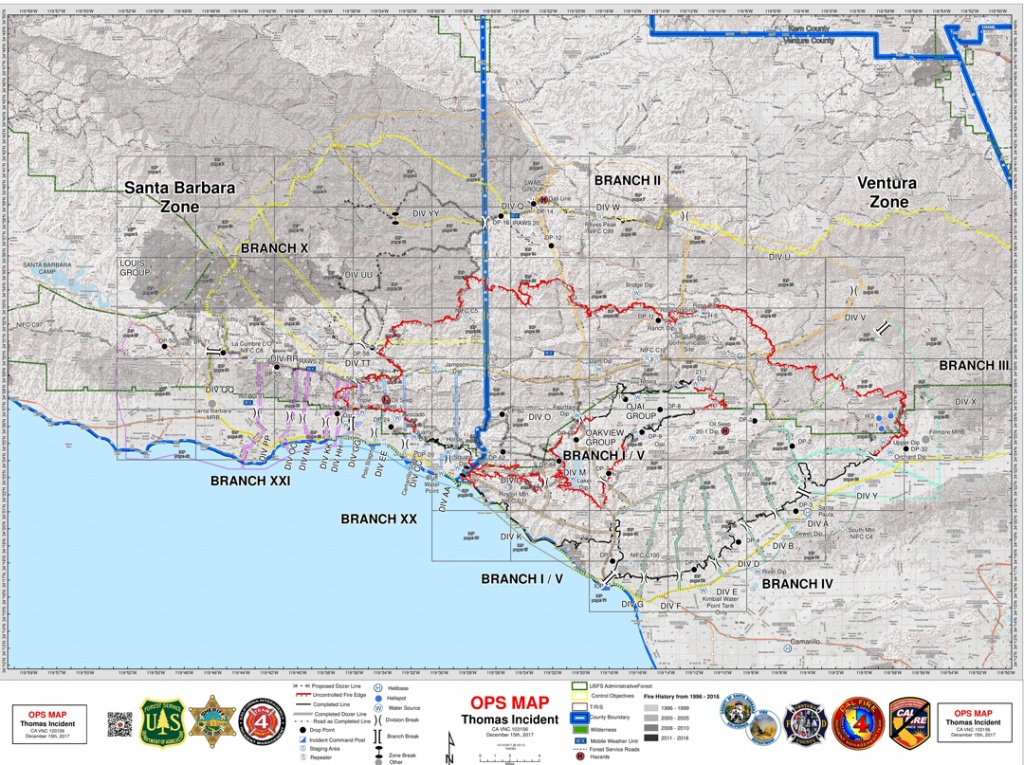 A Guide To Thomas Fire Maps | Local News - Noozhawk - Map Of Thomas Fire In California