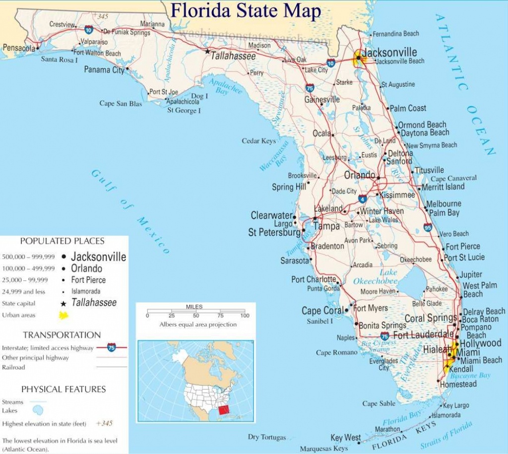 A Large Detailed Map Of Florida State | For The Classroom In 2019 - Florida Destinations Map