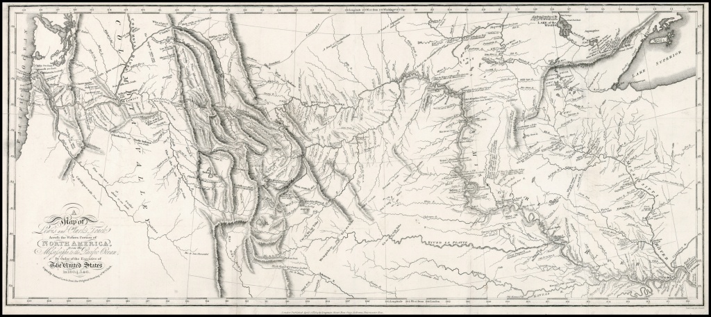 A Map Of Lewis And Clark&amp;#039;s Track Across The Western Portion Of North - Lewis And Clark Printable Map