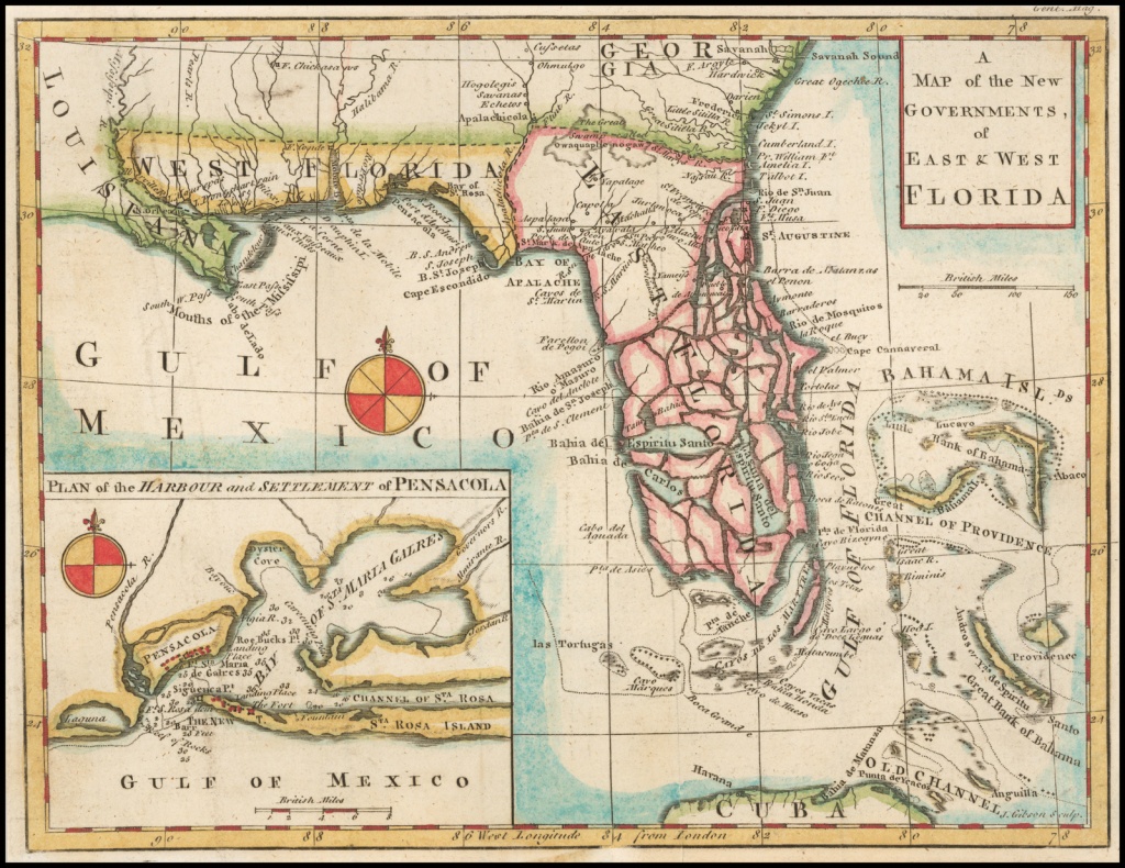 A Map Of The New Governments Of East &amp;amp; West Florida - Barry Lawrence - Early Florida Maps