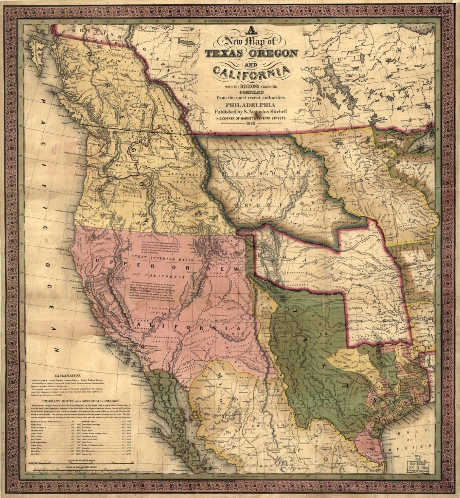 A New Map Of Texas, Oregon And California. - Copy 1 | Library Of - Oregon California Map