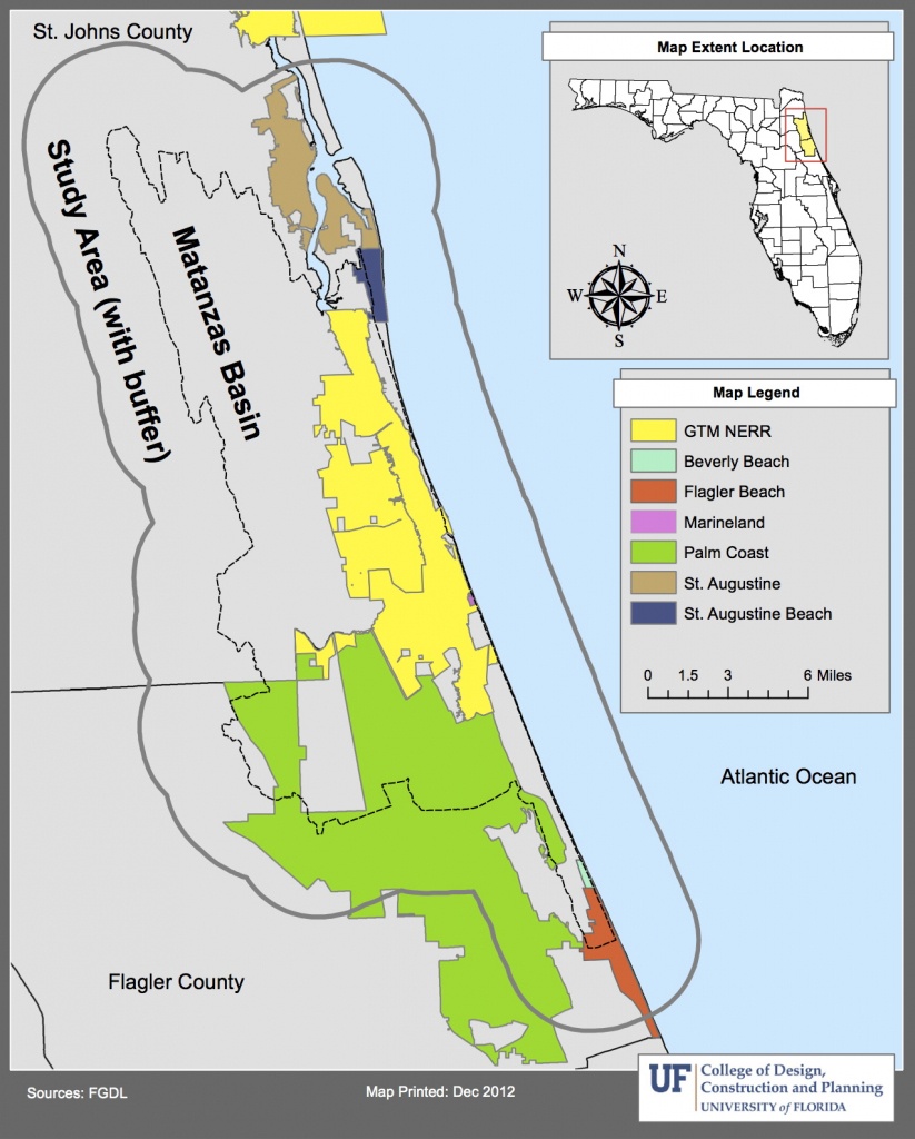 About Planning For Sea Level Rise In The Matanzas Basin Marineland Florida Map 