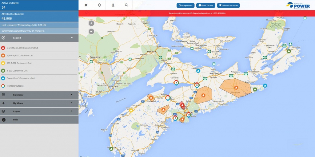 About The Map | Nova Scotia Power - California Power Outage Map