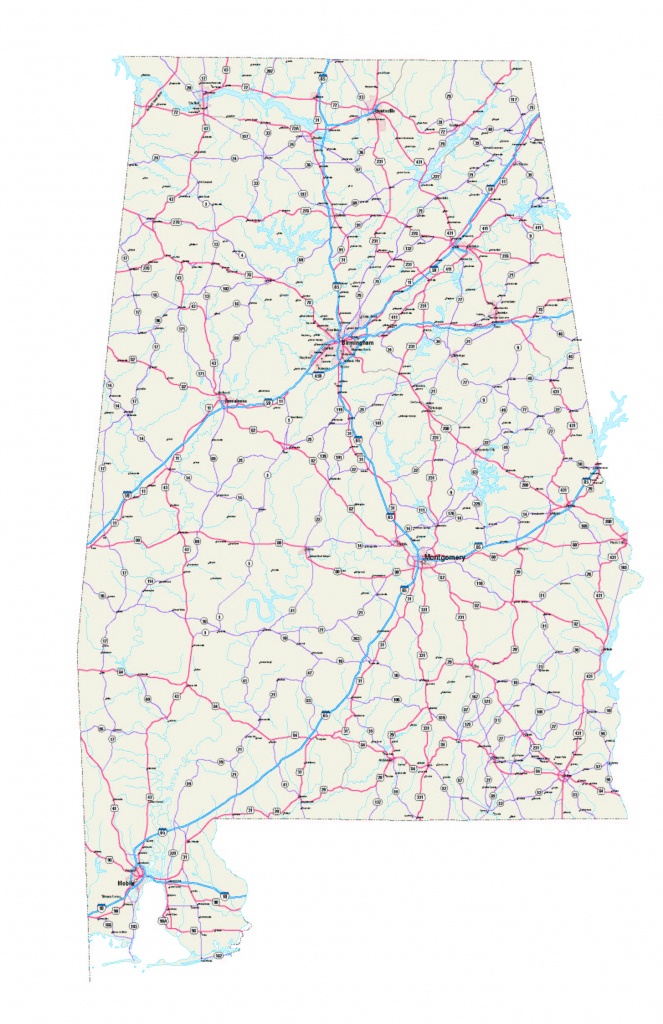 Printable Alabama Road Map Printable Maps 4014