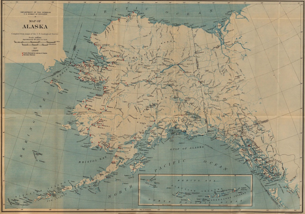 Alaska Maps - Perry-Castañeda Map Collection - Ut Library Online - Printable Map Of Alaska With Cities And Towns