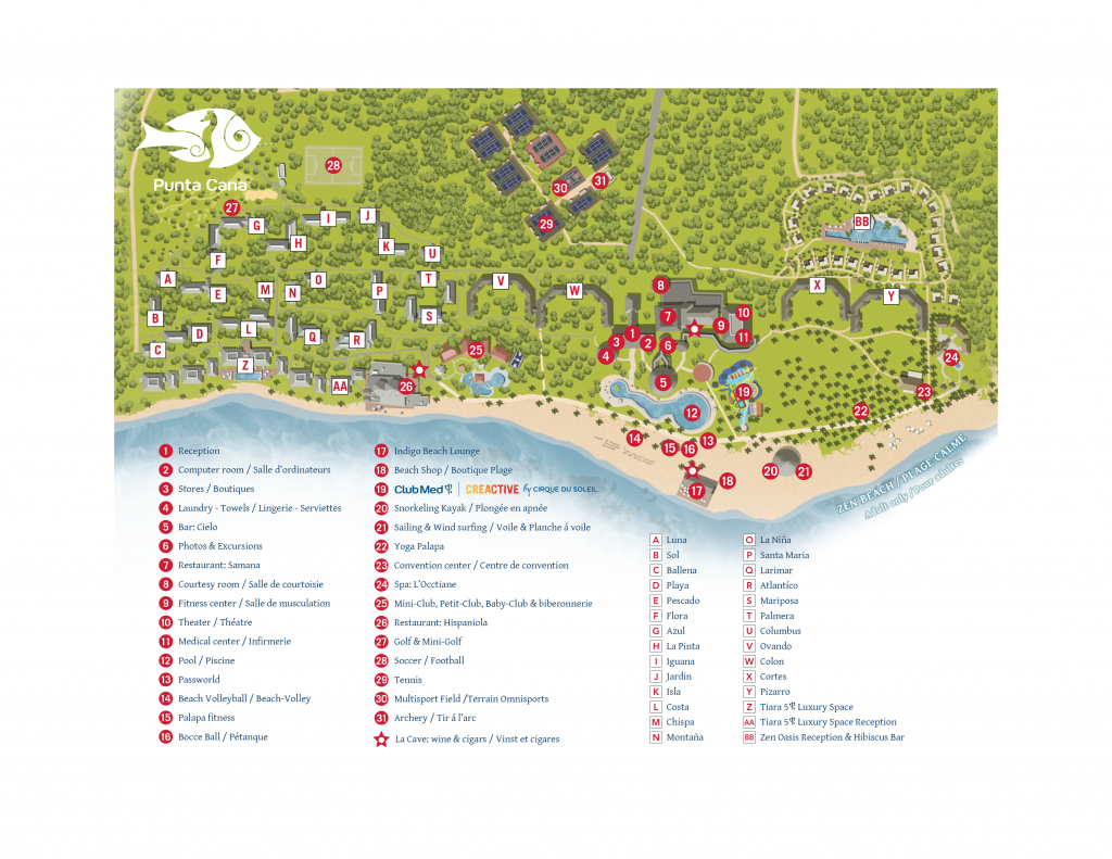 All Inclusive Resort In Punta Cana | All Inclusive Vacations In The - Club Med Florida Map
