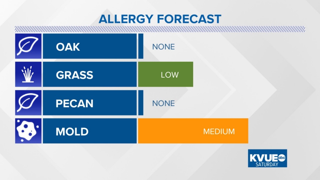 Allergy In Austin | Kvue - Allergy Map Texas