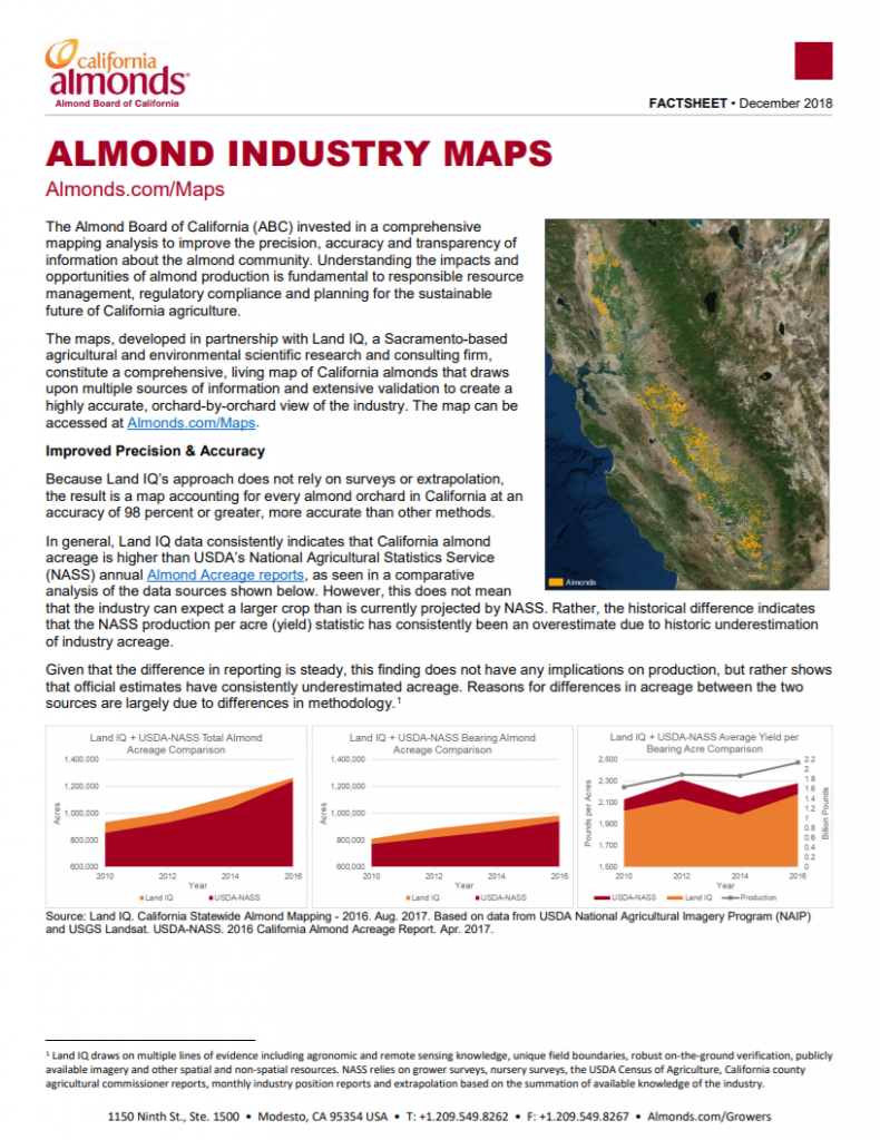 Almond Industry Maps | California Almonds - Your Favorite Easy Snack - California Almond Production Map