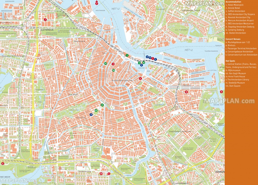 Amsterdam Maps - Top Tourist Attractions - Free, Printable City - Printable Map Of Amsterdam City Centre