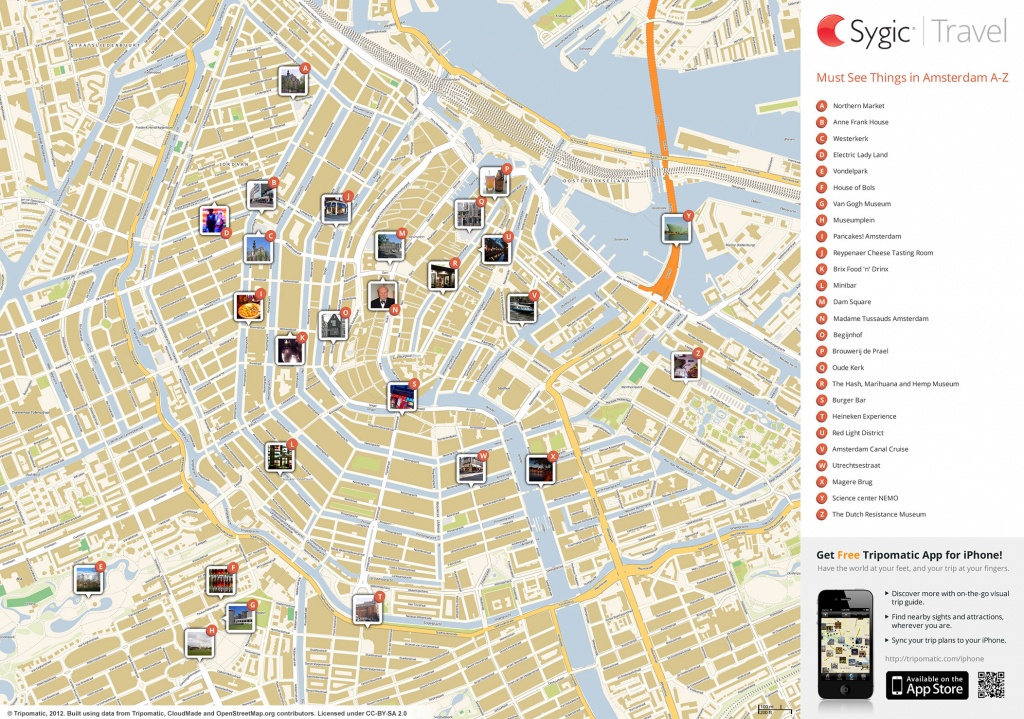Amsterdam Printable Tourist Map | Sygic Travel - Printable Map Of Amsterdam City Centre