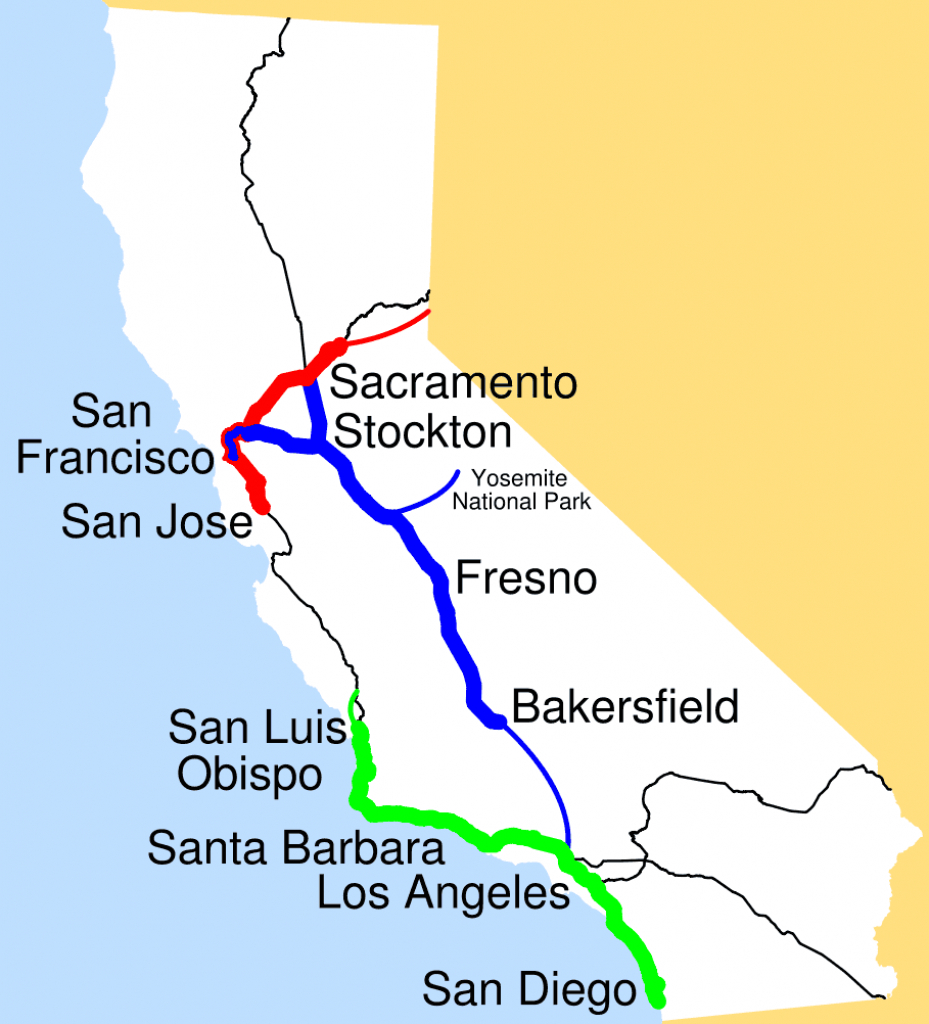 Amtrak California Simplified Map • Mapsof - Amtrak California Map