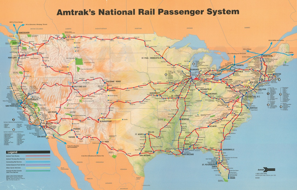 Amtrak System Map, 1993. — Amtrak: History Of America&amp;#039;s Railroad - Map Of Amtrak Stations In Texas