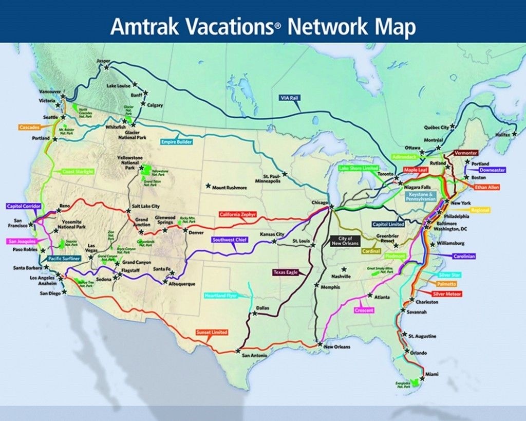 Amtrak Vacations Network Map | Travel Advice -- Domestic/assorted - Amtrak Florida Route Map