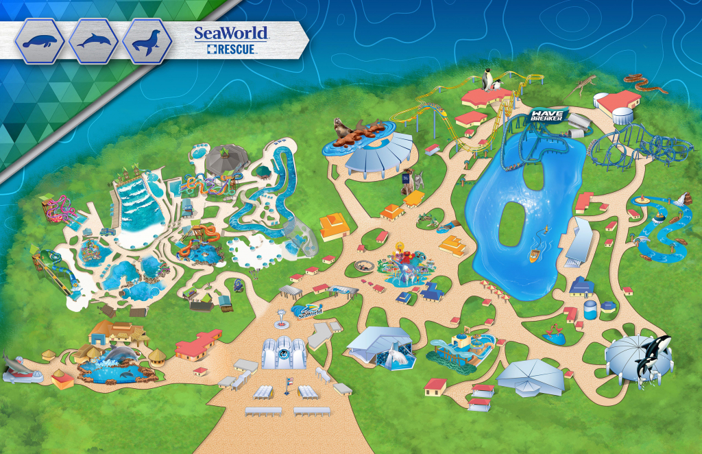 Amusement Parks In The Us Map Themeparkmap Best Of Seaworld San - Seaworld San Diego Printable Map