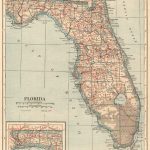 Antique Florida Map 1917 Vintage State Map Of Florida Gallery Wall   Florida Map Wall Art