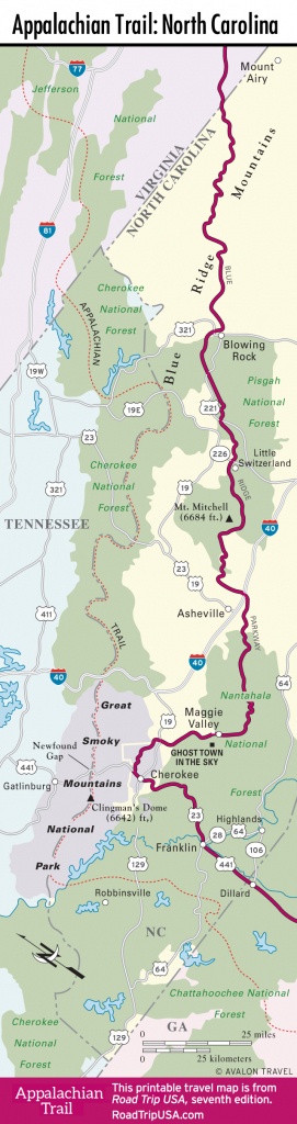 Appalachian Trail - Driving Route | Road Trip Usa - Printable Appalachian Trail Map
