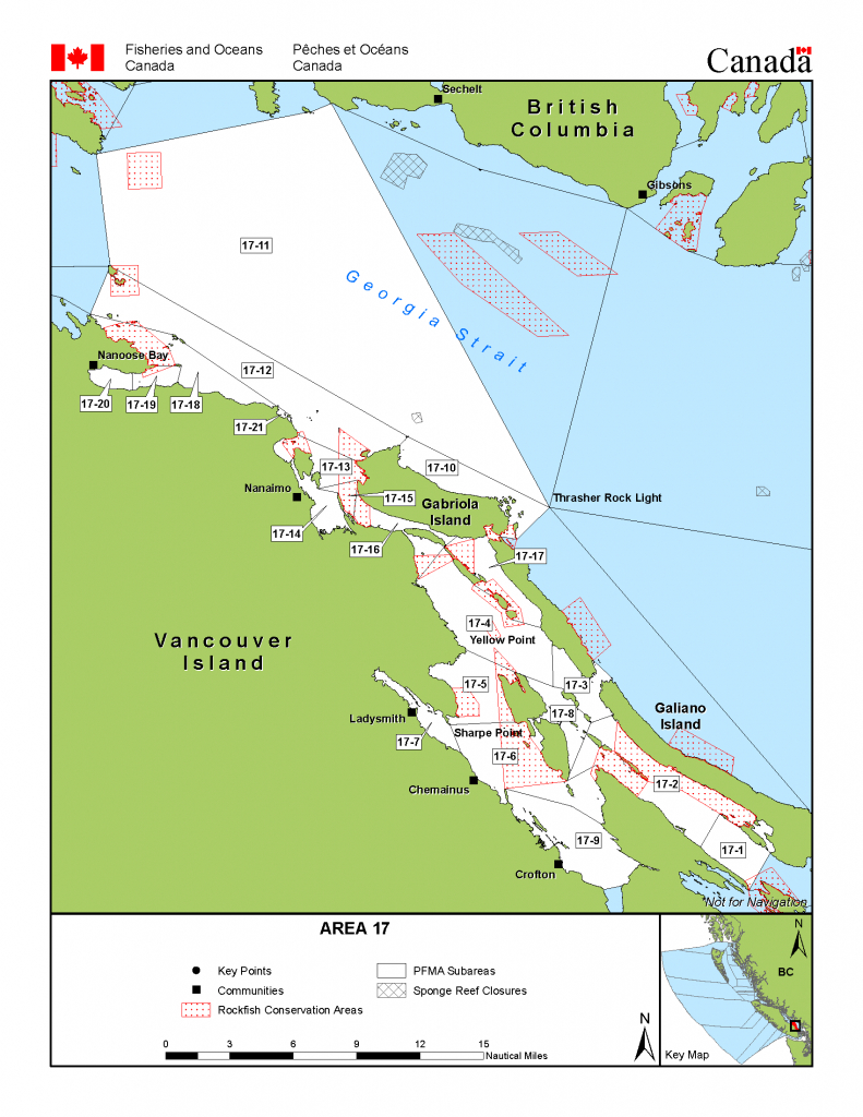 Area 17 (Nanaimo) - Bc Tidal Waters Sport Fishing Guide - California Fishing Map