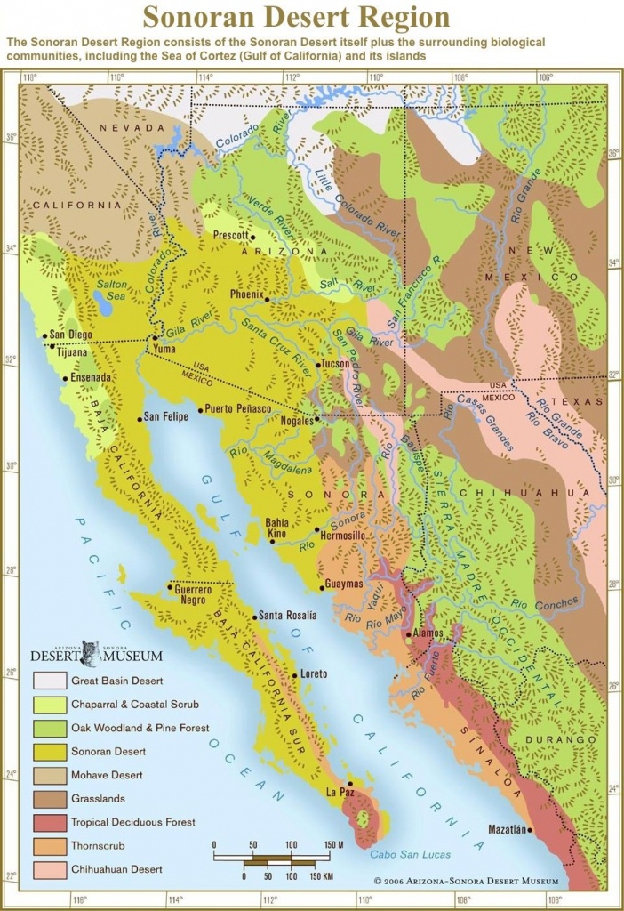 Arizona-Sonora Desert Museum&amp;#039;s Conservation Education &amp;amp; Science - California Desert Map