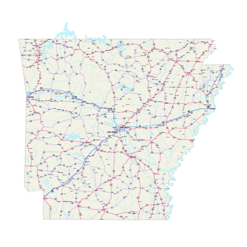 Arkansas Map - Arkansas Maps Free - Arkansas Printable Road Maps - Arkansas Road Map Printable