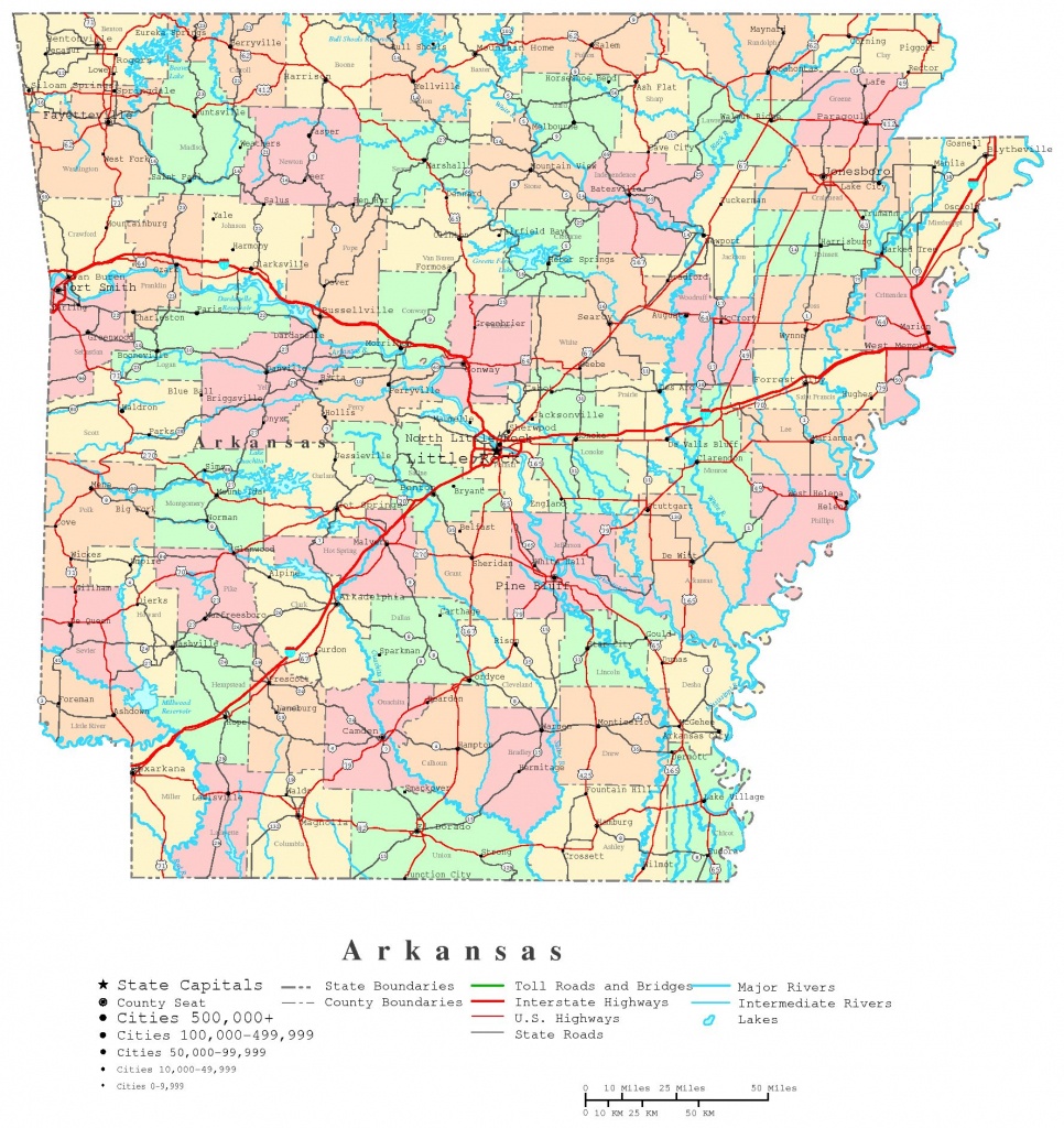 Arkansas Printable Map - Arkansas Road Map Printable
