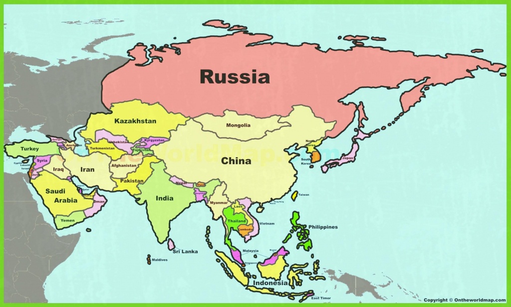 Asia Maps Of And Printable Map With Countries Labeled 0 - World Wide - Printable Map Of Asia