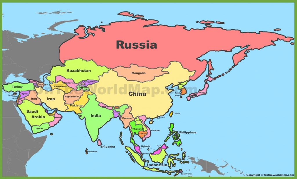 Asia Political Map Printable - Printable Maps