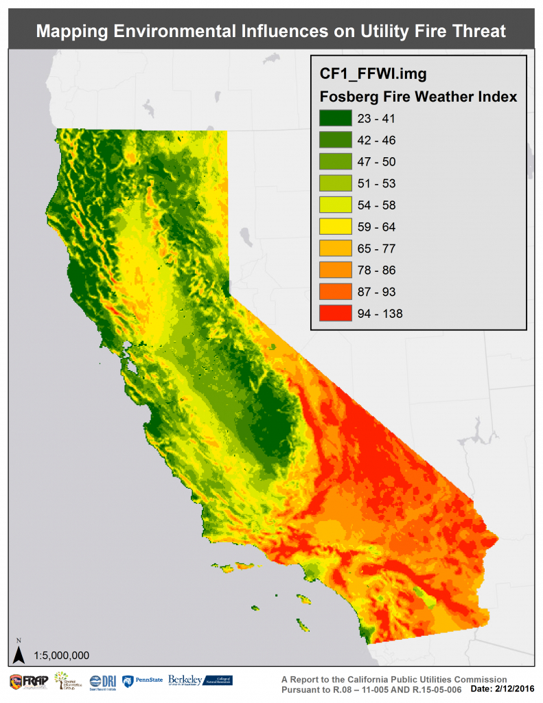 Assessing Extreme Fire Risk For California - Sig - California Utility Map
